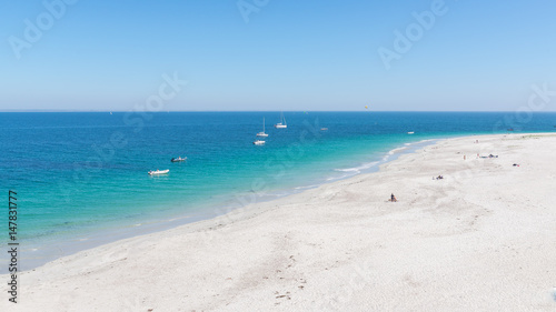 Beach  ile de Groix in Morbihan  in Brittany  Plage des Grands Sables 