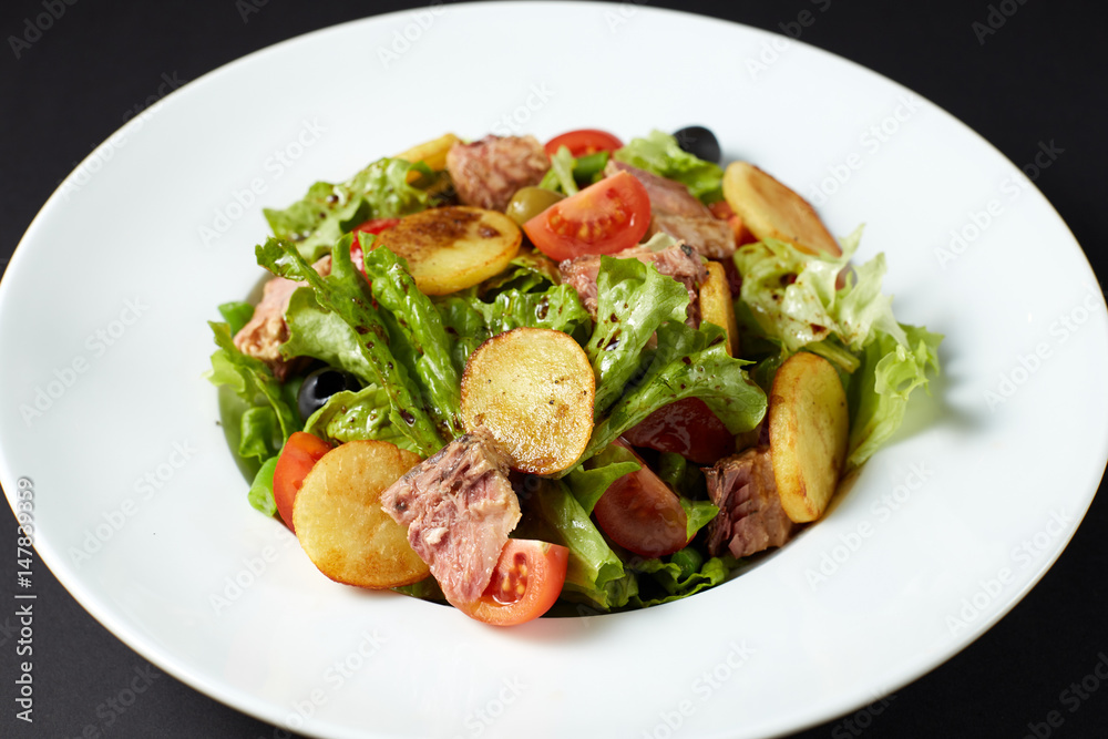 Salad with tuna. Italian style. Italian food. Italian cuisine. Salad with tuna. Italian style. Italian food. Italian cuisine.
