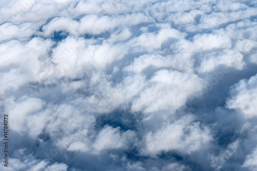 Fototapeta Naklejka Na Ścianę i Meble -  View above white cloud fluffy