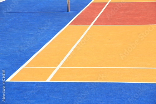 Colorful Basketball Court