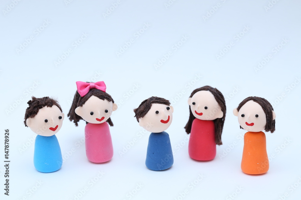紙粘土で作った人形 紙粘土で作った人形