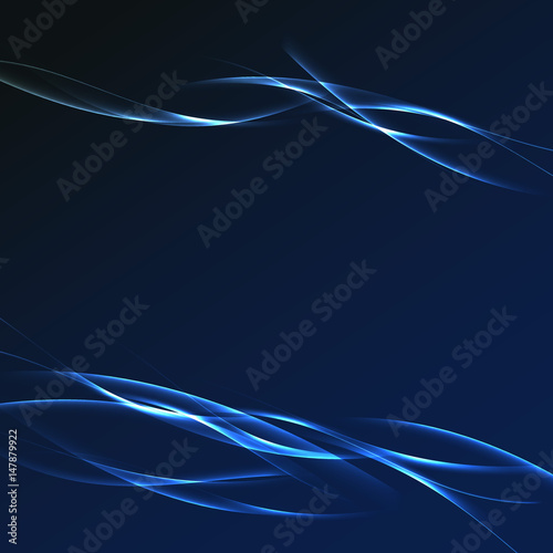 Dark blue futuristic streak wave layout