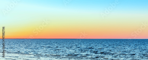 Baltic sea at beautiful sunrise in Latvia