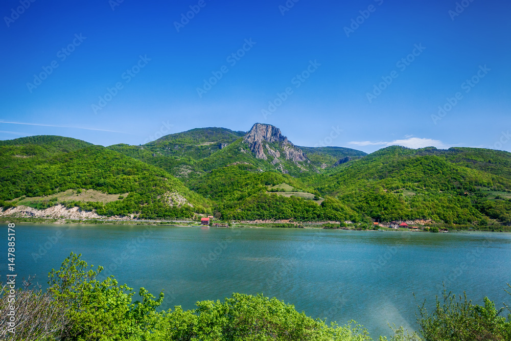 Fototapeta premium Danube river landscape