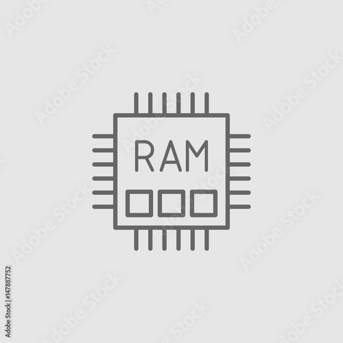 Memory RAM flat vector icon