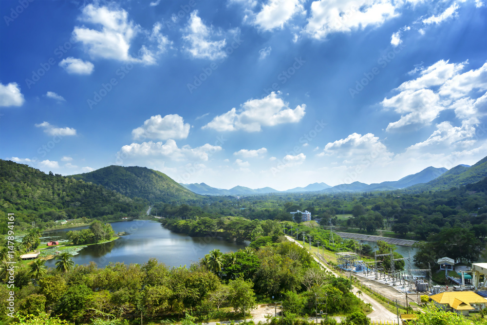 Fototapeta premium Landscpae view at Kaeng Krachan National Park in Thailand.
