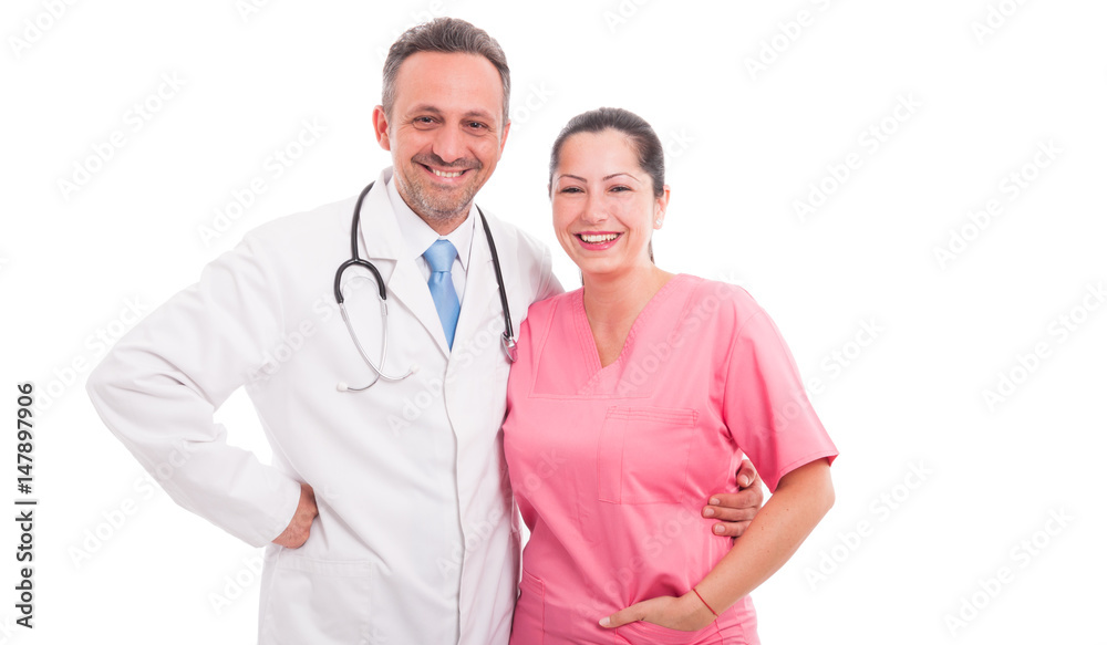 Confident medical team standing next to each other Confident medical team standing next to each other