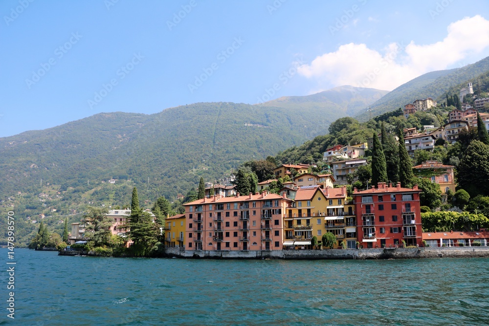 Holiday on the west shore of Lake Como in summer, Lombardy Italy
