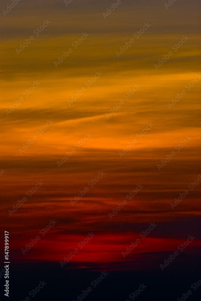 Sunset sky at Phukradueng National Park