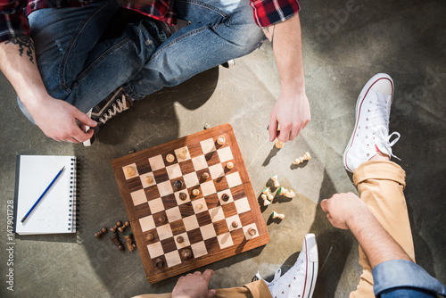 friends playing chess