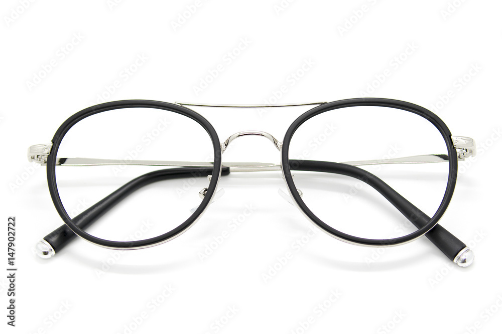 Modern fashionable spectacles on white background, Glasses Modern fashionable spectacles on white background, Glasses