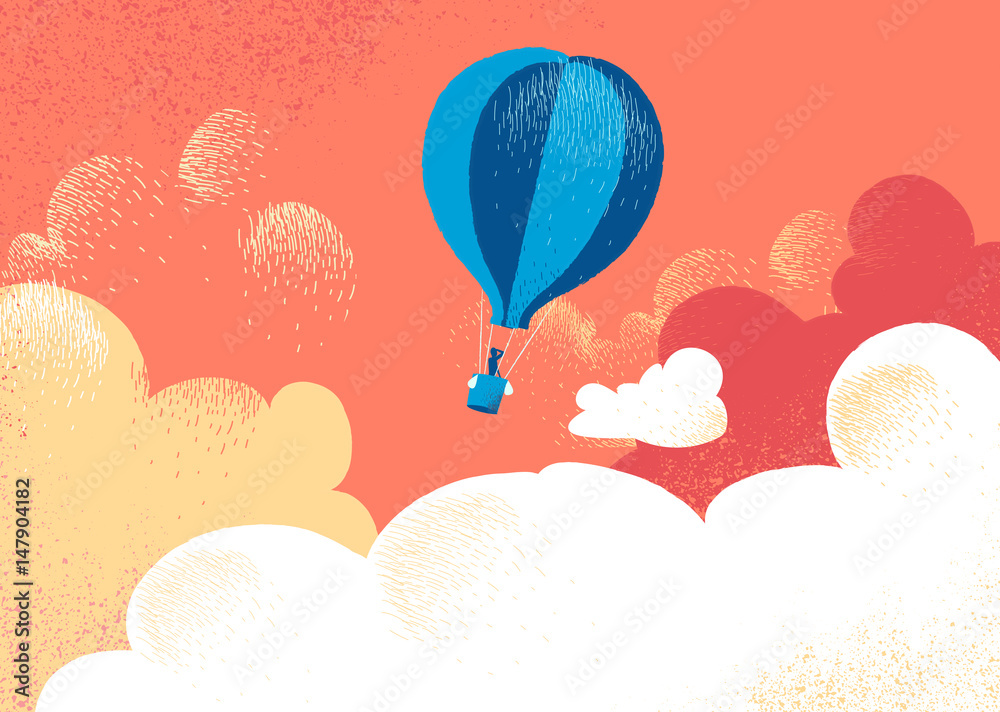 Fototapeta premium Viaggio in mongolfiera