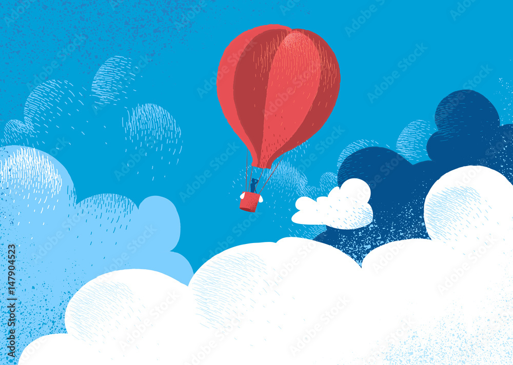 Fototapeta premium Viaggio in mongolfiera