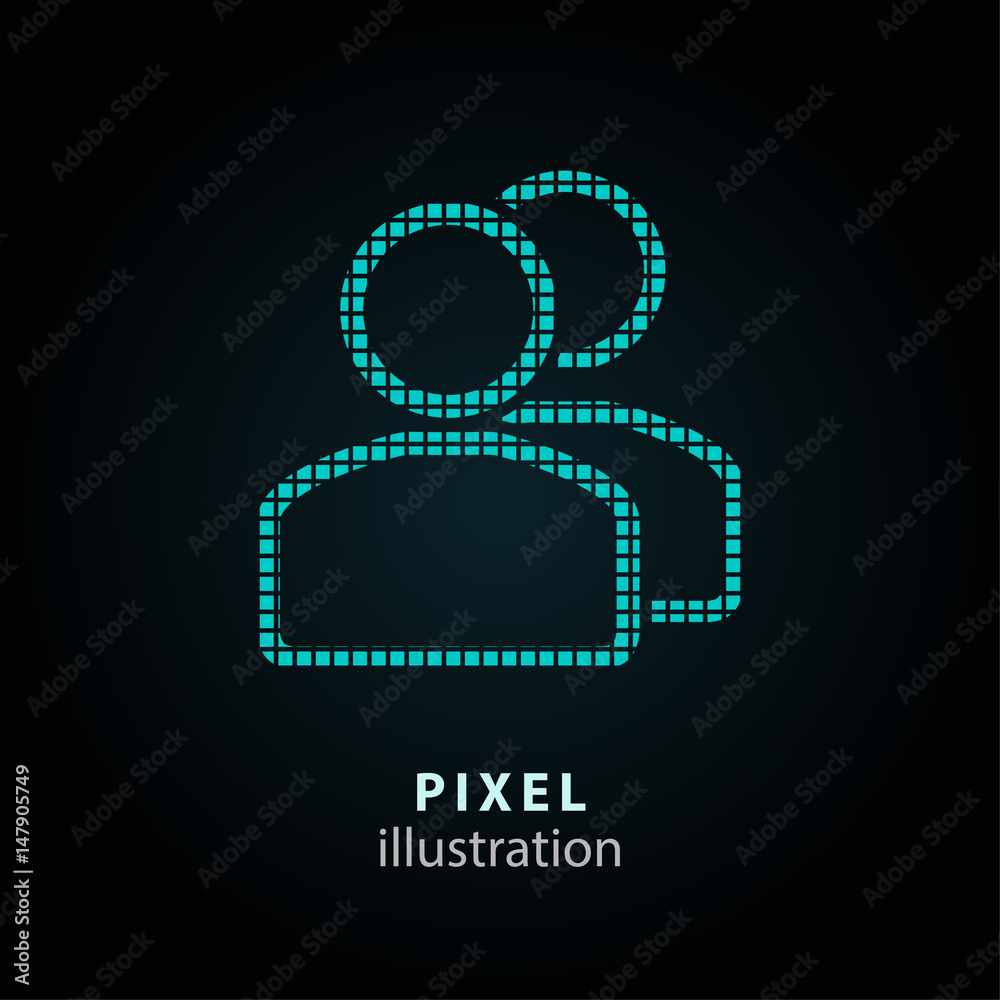 Account - pixel illustration. Account - pixel illustration.