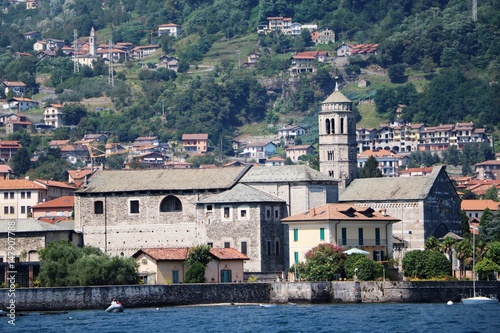 View to Gravedona ed Uniti on Lake Como, Lombardy Italy