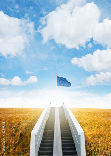 Obraz na plátně champ blé céréale culture agricole union européenne aide subvention politique ag