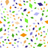 Seamless pattern of colorful rhombuses on white background
