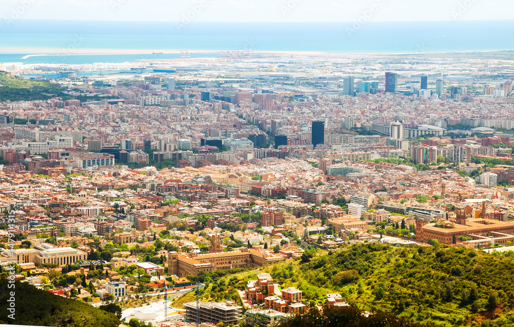 Fototapeta premium residence district in city. Barcelona