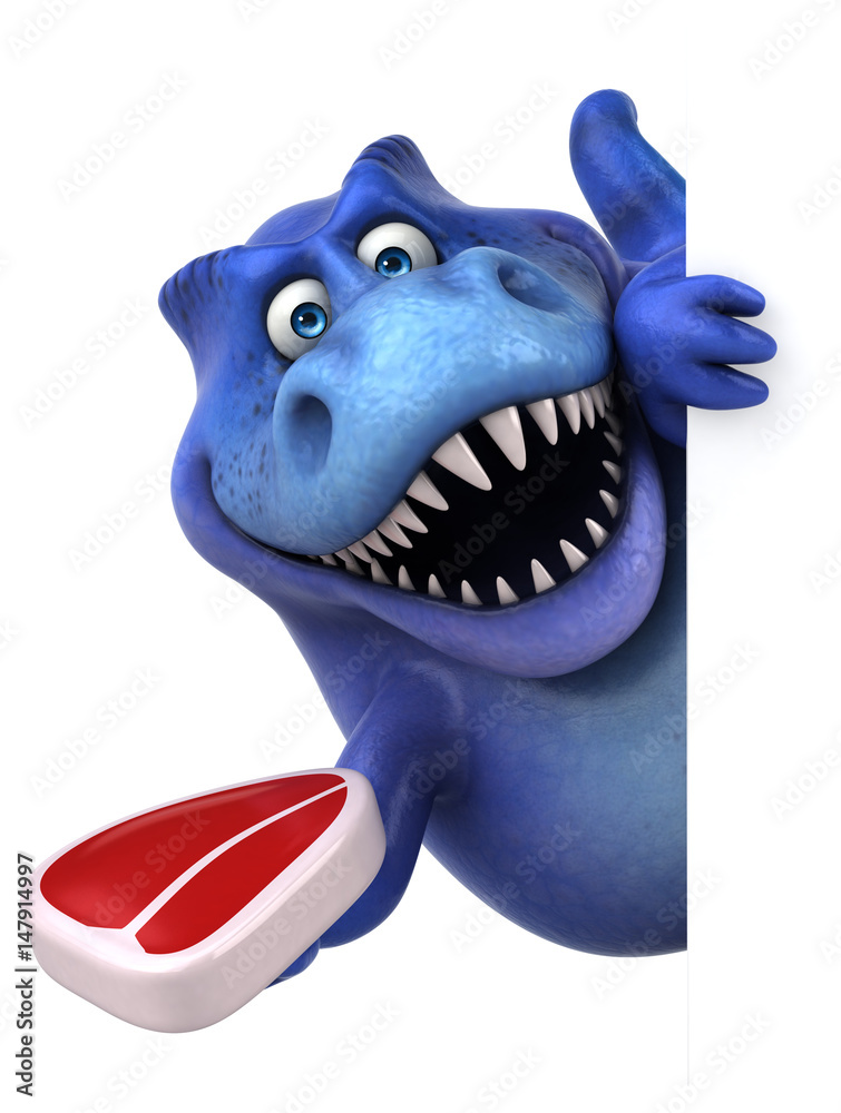 Fun dinosaur - 3D Illustration