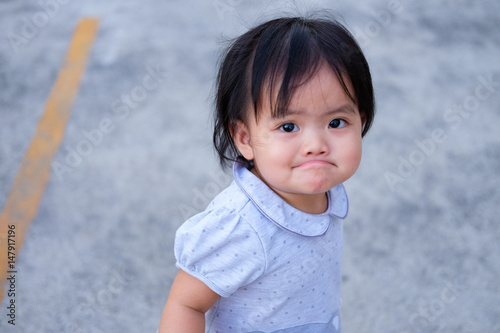 Cute Baby girl , close-up portrait, Portrait of a beautiful baby girl photo