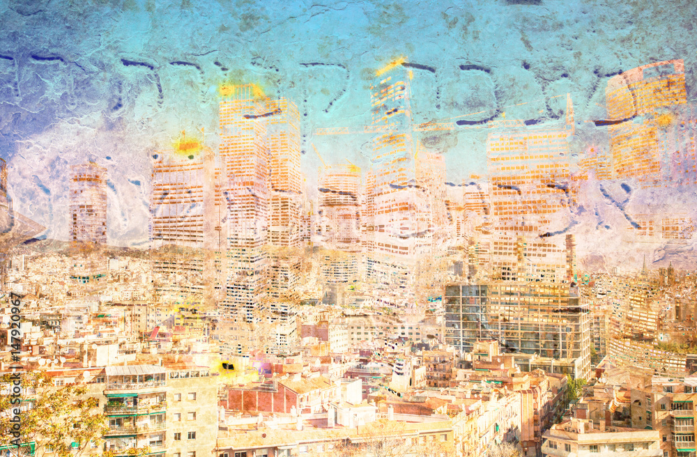 Fototapeta premium Abstract Modern City Background in color