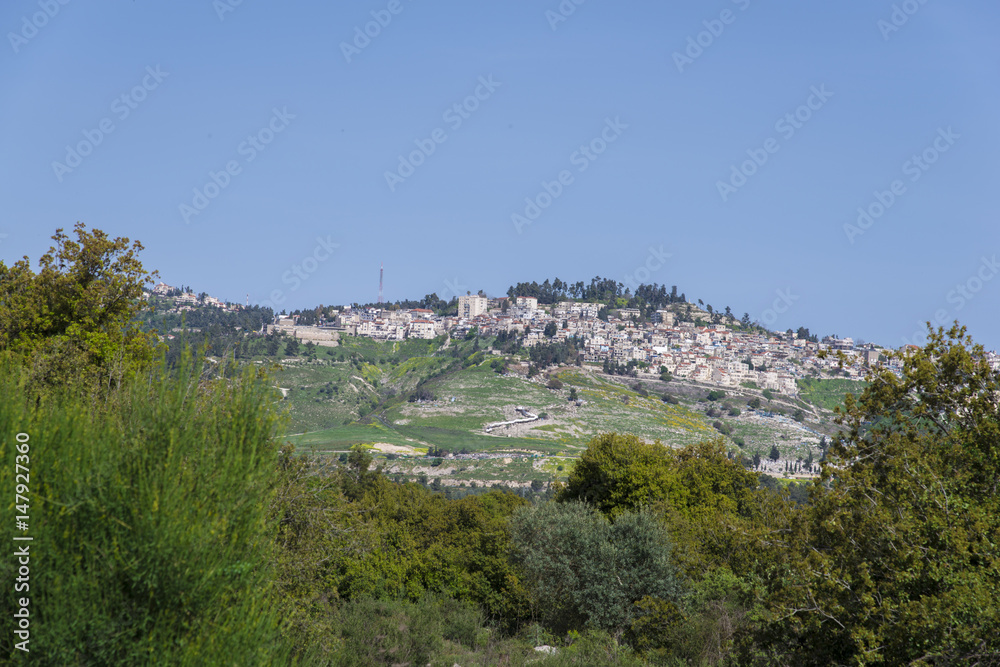 Naklejka premium Overview of Tzfat, Israel