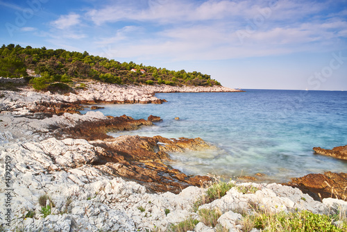 Fototapeta Naklejka Na Ścianę i Meble -  Stone beach on the Adriatic in Croatia