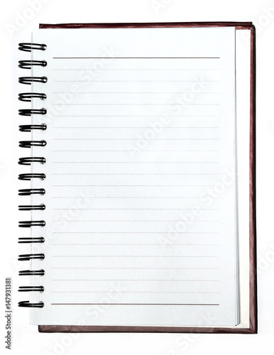 notebook with line paper