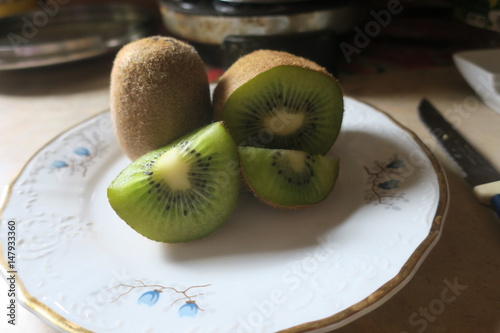 Kiwi on a plate