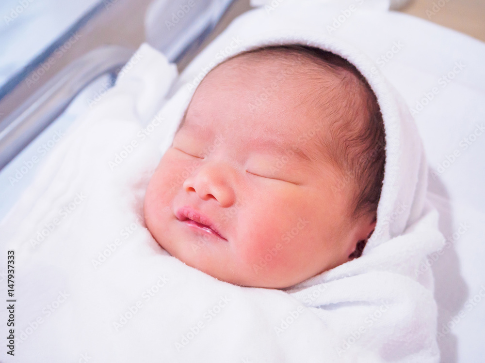 Cute newborn asian baby girl Cute newborn asian baby girl