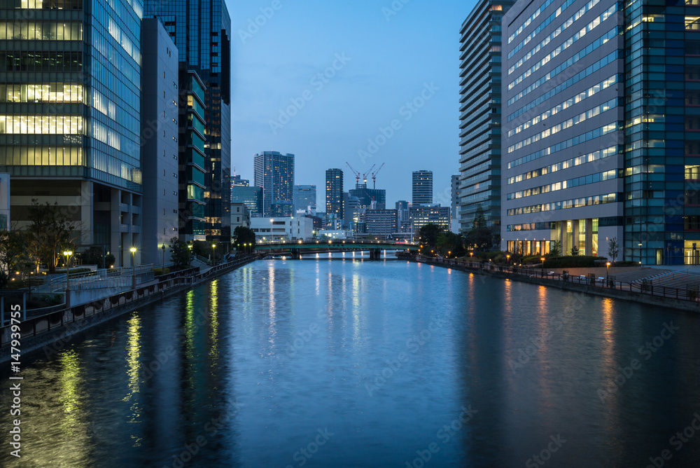 Fototapeta premium 東京品川 高浜運河の夜景３