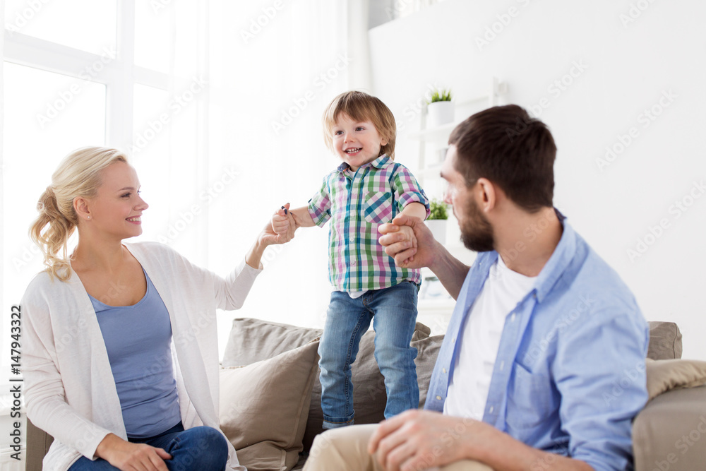 happy family having fun at home happy family having fun at home