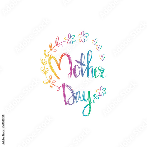 Happy Mother's Day Hand lettering calligraphy. © Handini_Atmodiwiryo