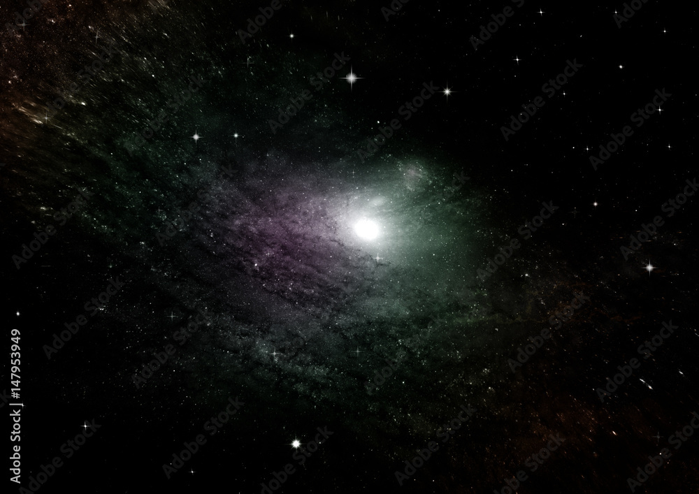 galaxy in a free space galaxy in a free space