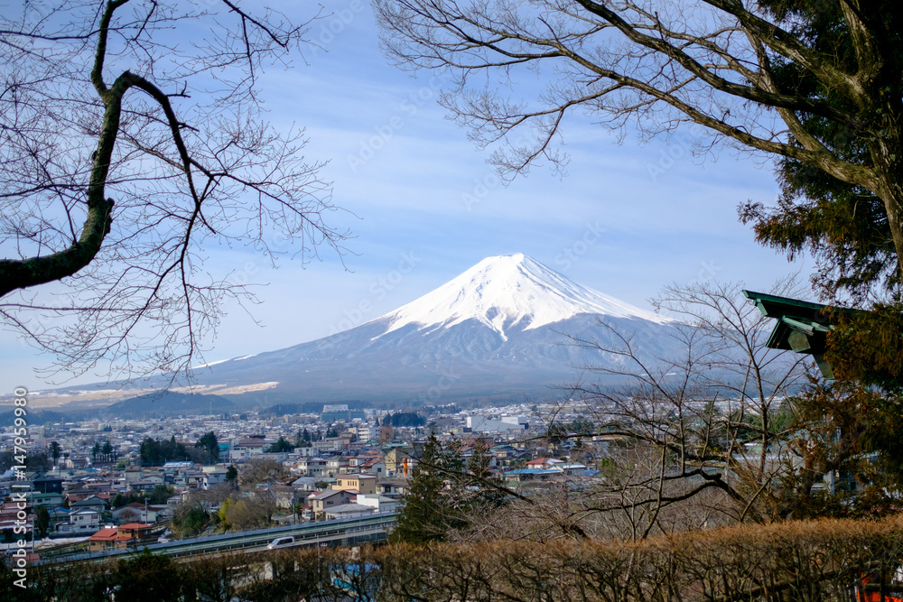 Mount Fuji from the Chereito pagoda view