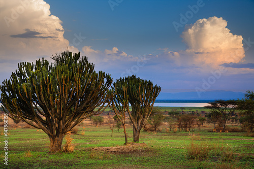 Lake Edward in Queen Elizabeth National Park, Uganda