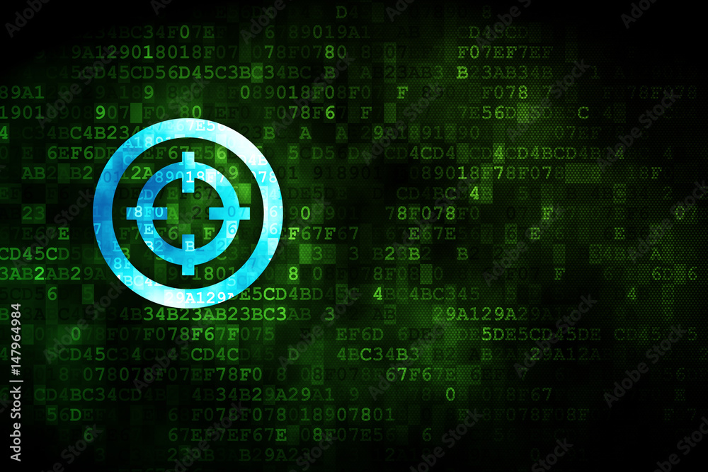 Business concept: Target on digital background Business concept: Target on digital background