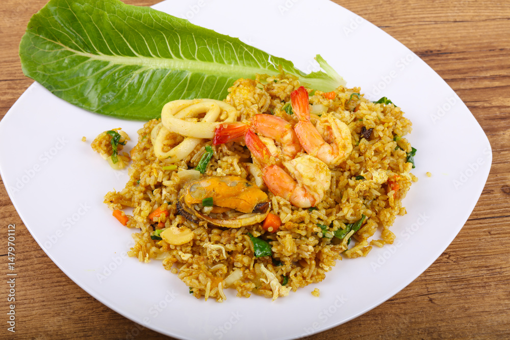 Fried rice with seafood Fried rice with seafood