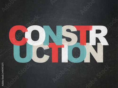 Building construction concept: Construction on School board background