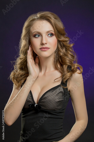 Beautiful girl in a dress