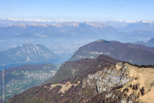 View from Monte Generoso down to Lugano and its lake