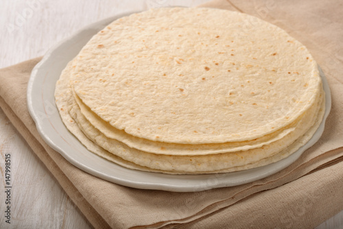 Stack of wheat flat bread