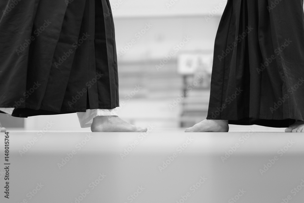 Φωτογραφία The moment of the duel in the martial art of aikido