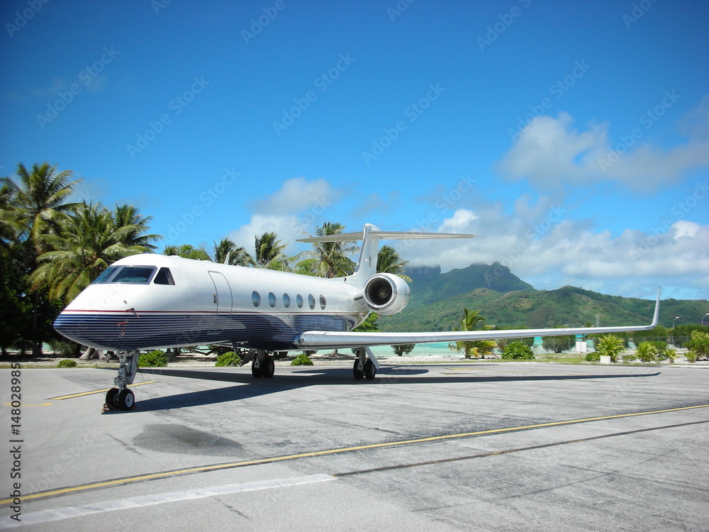 Private Aviation: Ein Business-Jet auf den Bahmas