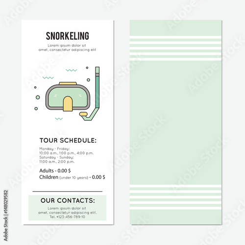 Snorkeling vertical banner