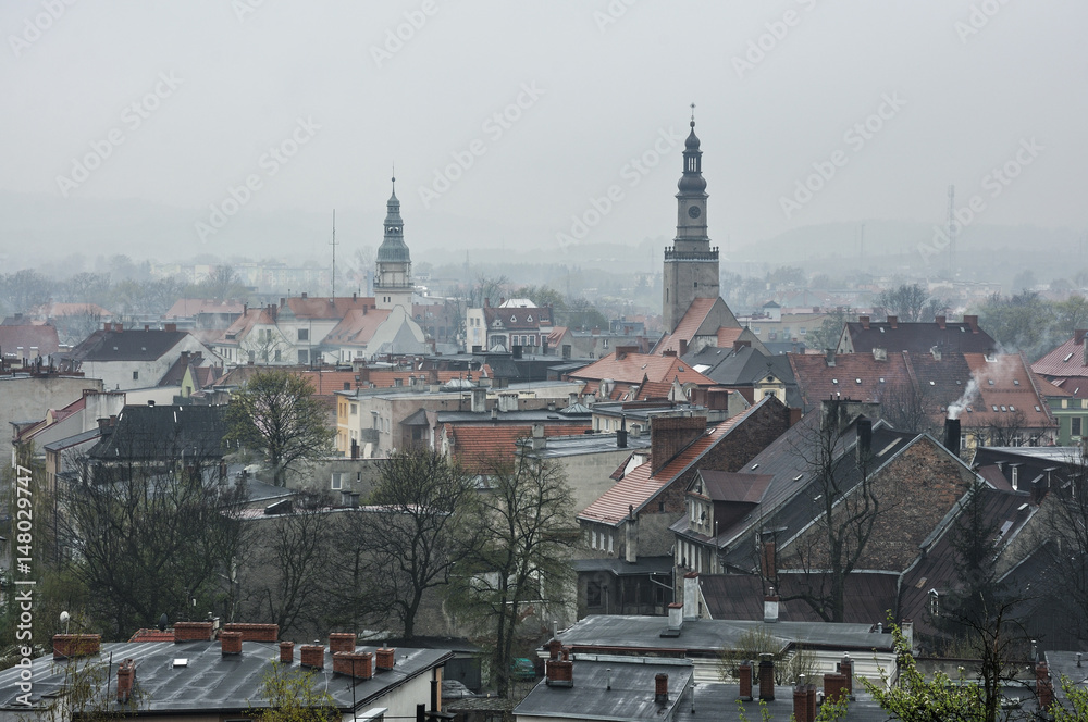Fototapeta premium Panorama małego miasta
