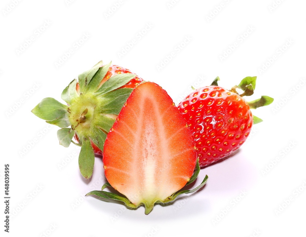 Fresh strawberries isolated on white background Fresh strawberries isolated on white background