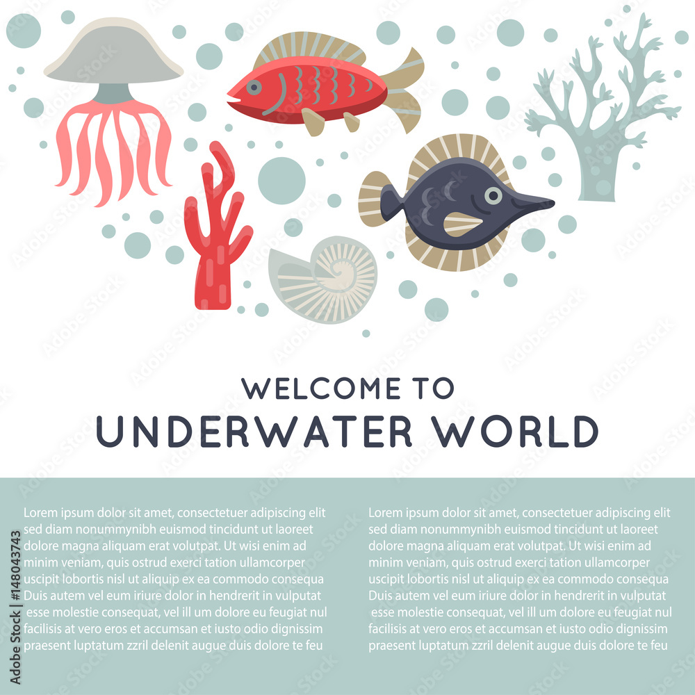Marine Life Card. Marine Life Card.