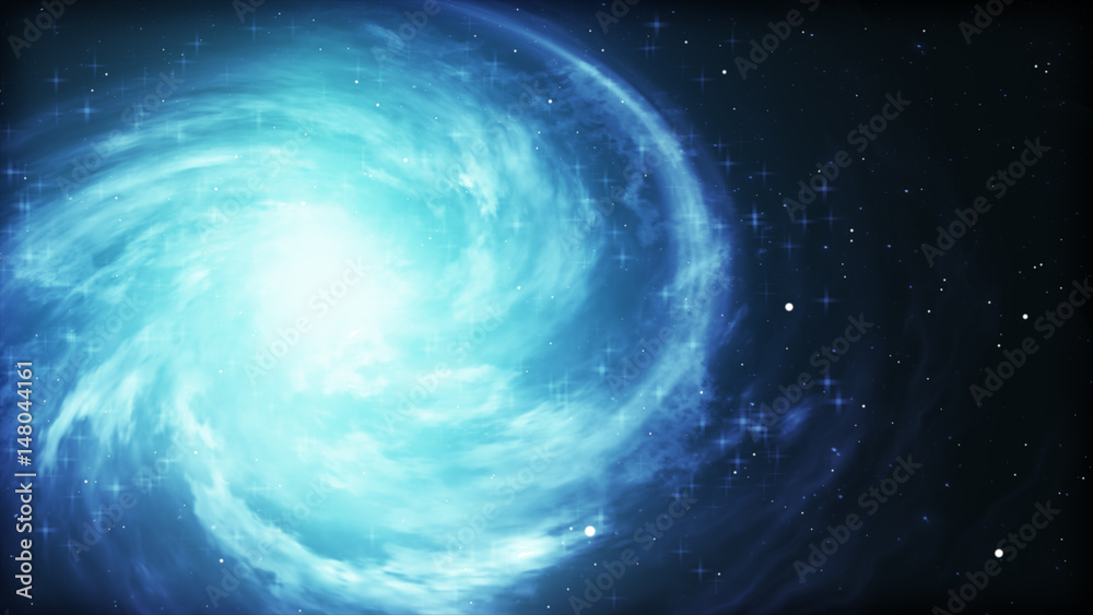 Bright cosmic background with blue glowing vortex. Abstract astronomy  wallpaper design with super nova or black hole Stock Illustration | Adobe  Stock