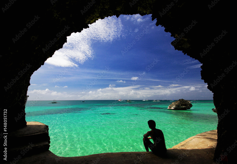 Naklejka premium Crystal Water Boracay